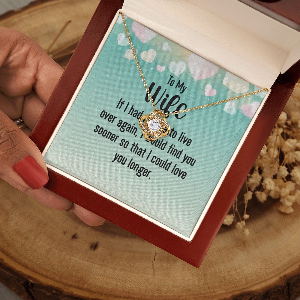 Couples Gifts, Smokin' Wife Necklace Gifts From Husband, Wedding Anniversary Jewelry For Wife From Husband, Wife Birthday From Husband, To My Unbiological Sister Message Card and Gift Box styles On Birthday, Christmas, Anniversary  Love knot Thang