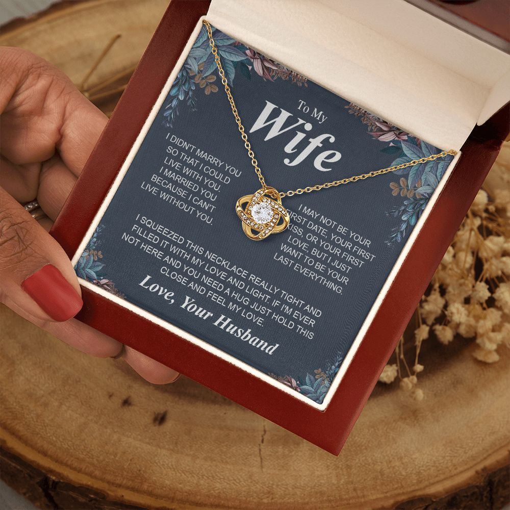 Valentine Gifts To My Soulmate Necklace Gifts for Wife from Husband, Soulmate Anniversary Gifts, Gift for Soulmate Necklace Message Card and Necklace Gift Box Gift Box Styles on Birthday, Wedding, Anniversary, Valentine Love knot Thang
