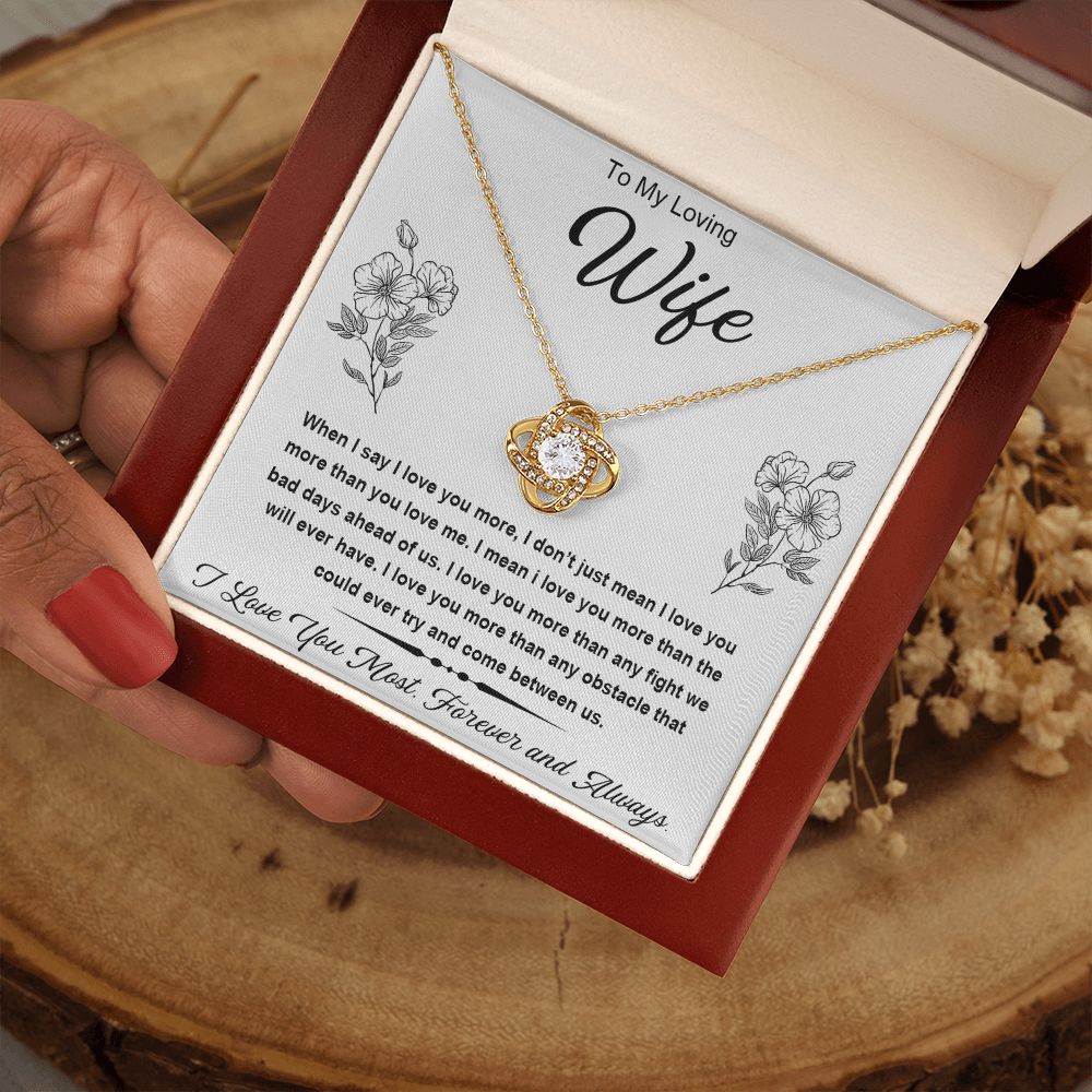 Soulmate Necklace For Women, Soulmate Gifts For Her, Future Wife Necklace, Necklaces Girlfriend, Soulmate Jewelry, To My Wife Necklace, Wife Necklace From Husband, Necklace Message Card and Gift Box Styles on Birthday, Christmas, Valentine Love knot Thang