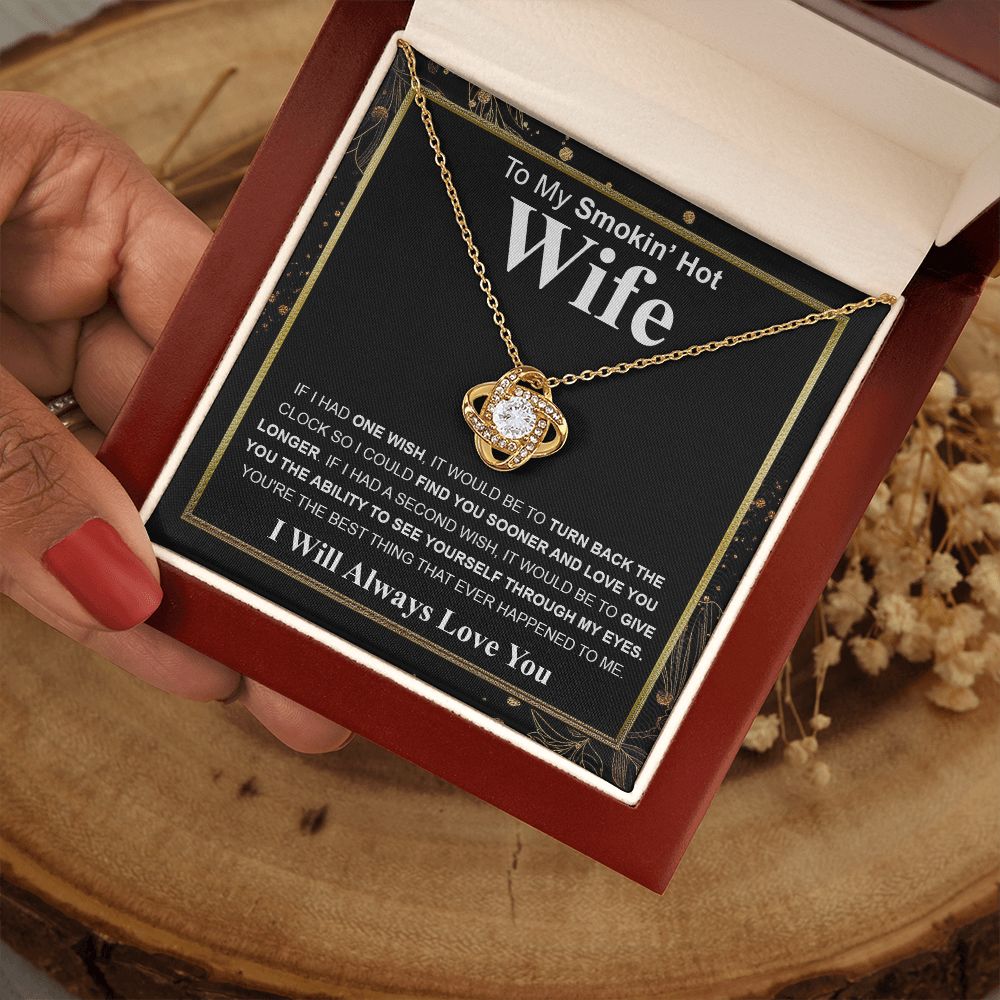 Gifts For Wife Birthday Gifts From Husband Necklace Valentines Day, Necklace for Future Soulmate, Valentine Necklace Jewelry for Wife Necklace Gifts from Husband - Soulmate Gift Necklace with Message Card and Gift Box Love knot Thang