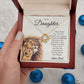 To My Daughter Gifts From Lion Dad, Father Daughter Gift, Daughter Necklace From Dad, Dad And Daughter, Necklace Gifts From Dad To Daughters, Lion Daughter Necklace, Necklace Message Card and Gift Box Styles on Birthday, Christmas, Valentine LOVE KNOT