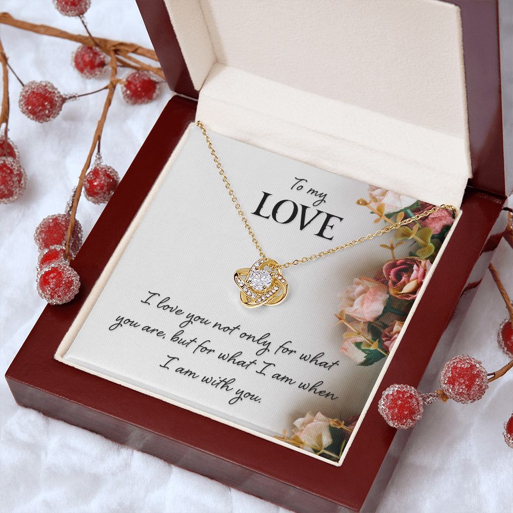 To My Love Necklace I Love You Not Only Gifts For Her Unique Necklaces For Wife From Valentines Day Anniversary Birthday For Her, Love Knot Meaningful Necklace Message Card and Gift Box Styles on Birthday, Christmas, Anniversary Love knot Thang