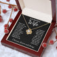 To My Beautiful Wife Necklace Gift for Her, Soulmate for Wife Birthday Gifts from Husband, Valentine for Women, Soulmate Gifts, Message Card and Necklace Gifts Box Gift Box Styles on Birthday, Wedding, Anniversary, Valentine Love knot Thang