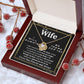 To My Wife Necklace To My Future Wife Necklace Gifts, Promise Necklace For Her, Fiance Gifts For Her, Wedding Necklace Gifts For Soulmate From Husband With Message Card Box LED, Soulmate Necklace For Women, To My Wife Necklace Love knot Thang