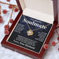 Soulmate Necklace Gift From Husband To My Badass Wife Valentines Day Anniversary Jewelry with Message Card and Gift Box. Gift for Wife. Necklace Gift Set for Wife Message Card and Necklace Gifts Box Gift Box Styles Love knot Thang