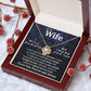 To My Wife Necklace To My Future Wife Necklace Gifts, Promise Necklace For Her, Fiance Gifts For Her, Valentine Necklace Gifts For Soulmate From Husband With Message Card Box LED, Soulmate Necklace For Women, To My Wife Necklace Love knot Thang