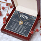To My Wife Necklace To My Future Wife Necklace Gifts, Promise Necklace For Her, Fiance Gifts For Her, Anniversary Necklace Gifts For Soulmate From Husband With Message Card Box LED, Soulmate Necklace For Women, To My Wife Necklace Love knot Thang