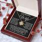 To My Beautiful Wife Necklace Gift for Her, Soulmate for Wife Birthday Gifts from Husband, Valentine Jewelry for Women, Soulmate Gifts, Message Card and Necklace Gifts Box Gift Box Styles on Birthday, Wedding, Anniversary, Valentine Love knot Thang