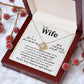 To My Wife Necklace To My Future Wife Gifts, Promise Necklace For Her, Fiance Gifts For Her, Valentine Gifts For Soulmate From Husband With Message Card Box LED, Soulmate Necklace For Women, To My Wife Necklace Love knot Thang