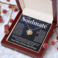 Couples Gifts Necklace To My Soulmate Necklace Anniversary Christmas Jewelry Romantic Gifts For My Wife Pendant Jewelry with Message Card and Box Necklaces for Women Valentines Day Happy Anniversary Wedding Present Love knot Thang