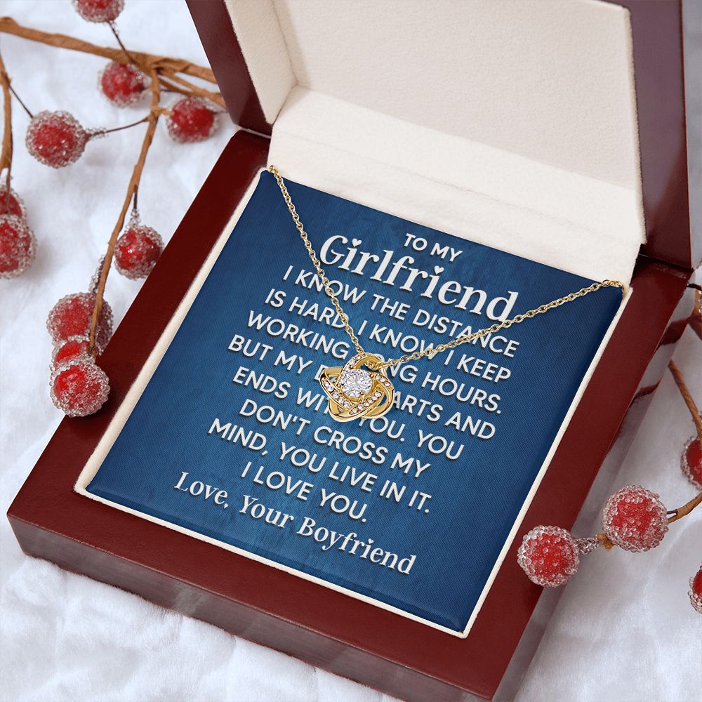 Couples Gifts Soulmate Necklace Gifts From Husband, Wedding Anniversary Jewelry For Wife From Husband, Wife Birthday Gifts From Husband, To My Unbiological Sister Message Card and Gift Box styles On Birthday, Christmas, Anniversary  Love knot Thang
