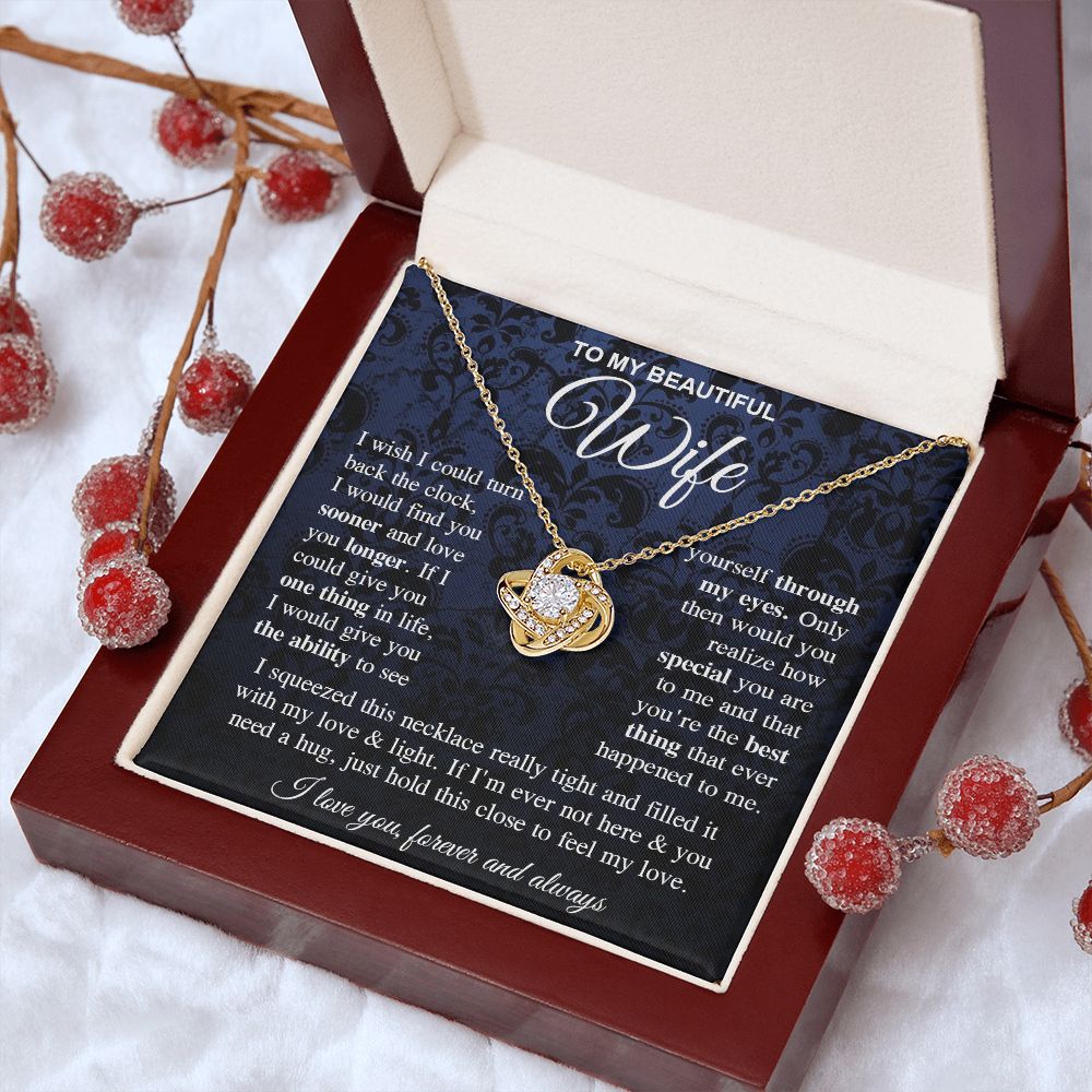 To My Soulmate Necklace Gift for Her, Soulmate Gifts From Husband, Valentine Gifts For Wife From Husband To My Soulmate Necklace Message Card and Necklace Gift Box Gift Box Styles on Birthday, Wedding, Anniversary, Valentine Love knot Thang