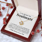 Gifts For Soulmate Birthday Gifts From Husband Necklace Valentines Day, Necklace for Future Soulmate, Wedding Anniversary Jewelry for Wife Necklace Gifts from Husband - Soulmate Gift Necklace with Message Card and Gift Box Love knot Thang