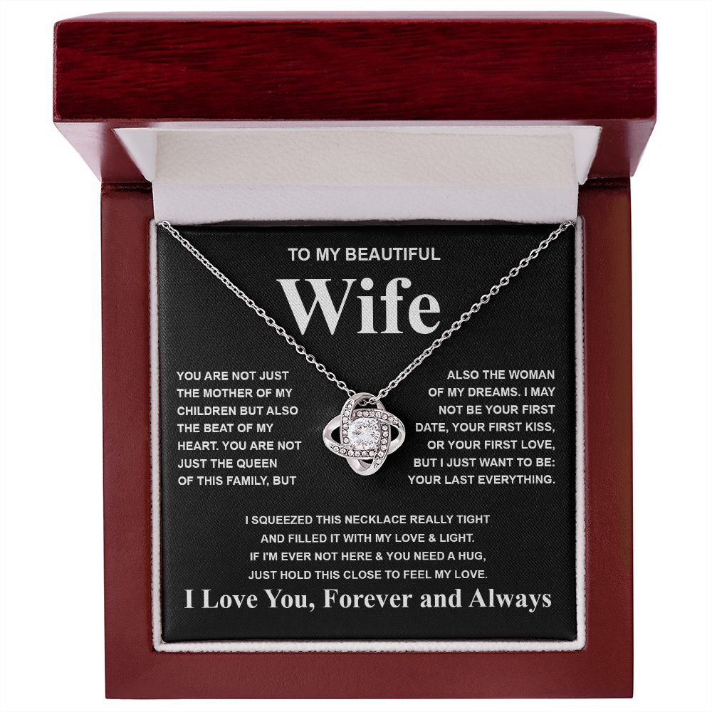 Gifts For Wife Birthday Gifts From Husband Necklace Valentines Days, Necklace for Future Soulmate, Anniversary Necklace Jewelry for Wife Necklace Gifts from Husband - Soulmate Gift Necklace with Message Card and Gift Box Love knot Thang