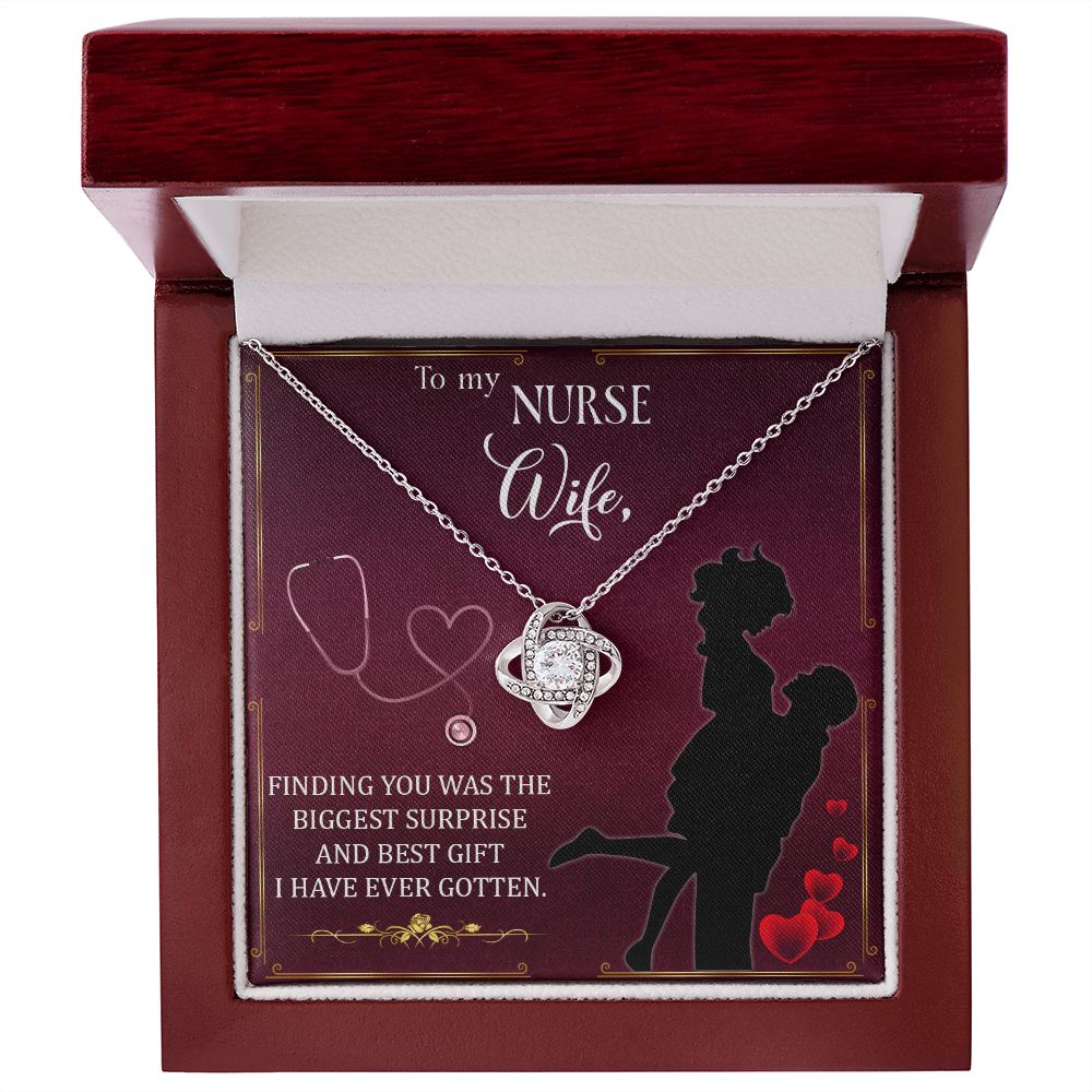Couples Gifts,To My Nurse Wife Girlfriend Necklace Gifts From Husband, Wedding Anniversary Jewelry For Wife From Husband, Wife Birthday From Husband, To My Beautiful Wife Girlfriend Message Card and Gift Box styles On Birthday, Christmas, Anniversary  Lov