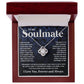 Couples Gifts Necklace To My Soulmate Necklace Anniversary Christmas Jewelry Romantic Gifts For My Wife Pendant Jewelry with Message Card and Box Necklaces for Women Valentines Day Happy Anniversary Wedding Present Love knot Thang