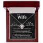 To My Wife Necklace To My Future Wife Necklace Gifts, Promise Necklace For Her, Fiance Gifts For Her, Valentine Gifts For Soulmate From Husband With Message Card Box LED, Soulmate Necklace For Women, To My Wife Necklace Love knot Thang