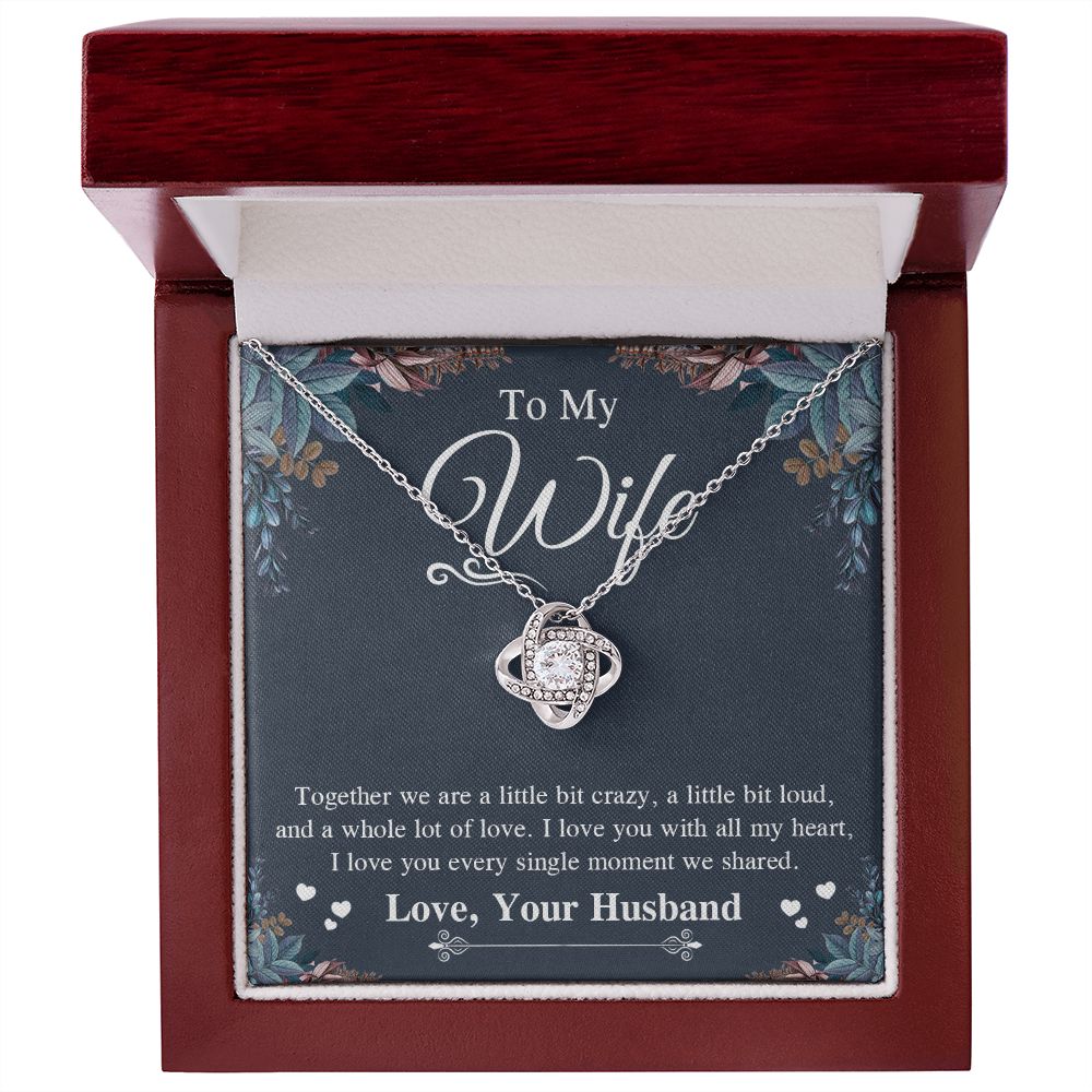 Valentine Gifts To My Soulmate Necklace Gift for Wife from Husband, Soulmate Anniversary Gifts, Gift for Soulmate Necklace Message Card and Necklace Gift Box Gift Box Styles on Birthday, Wedding, Anniversary, Valentine Love knot Thang