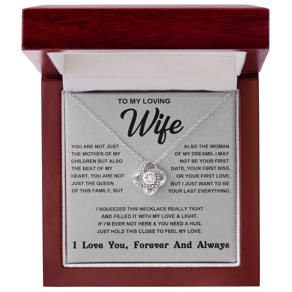 Soulmate Necklace For Women, To My Wife, Soulmate Gifts For Her, Future Wife Necklace, Necklaces For Girlfriend, To My Wife Necklace, Wife Necklace From Husband Necklace Message Card and Gift Box Styles on Birthday, Christmas, Valentine Love knot Thang