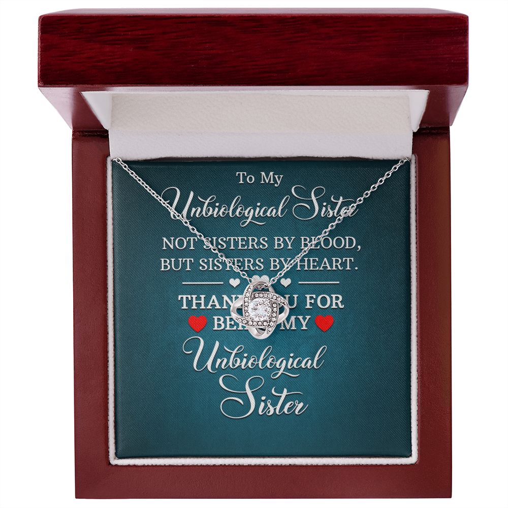 Wife Necklace Gifts From Husband, Wedding Anniversary Jewelry For Wife From Husband, Wife Birthday Gifts From Husband, To My Unbiological Sister Message Card and Gift Box styles On Birthday, Christmas, Anniversary Love knot Thang