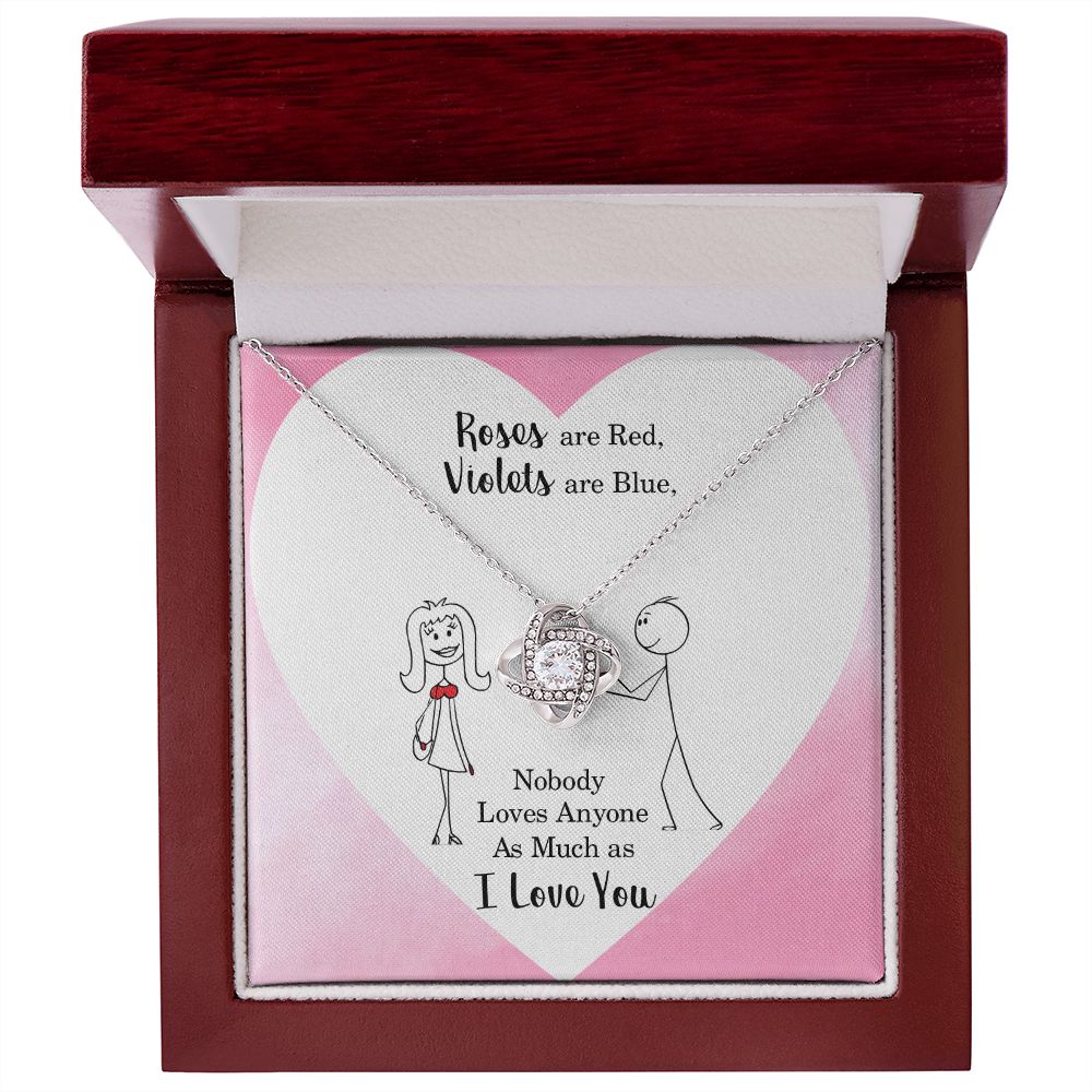 Couples Gifts Necklace To My Better Half Necklace Gifts For My Wife, Happy Anniversary My Love, Love Knot Meaningful Necklace Message Card and Gift Box Styles on Birthday, Christmas, Anniversary Love knot Thang