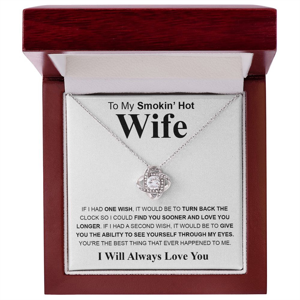 Gifts For Wife Birthday Gifts From Husband Necklace Valentines Day, Necklace for Future Soulmate, Wedding Anniversary Jewelry for Wife Necklace Gifts from Husband - Soulmate Gift Necklace with Message Card and Gift Box Love knot Thang