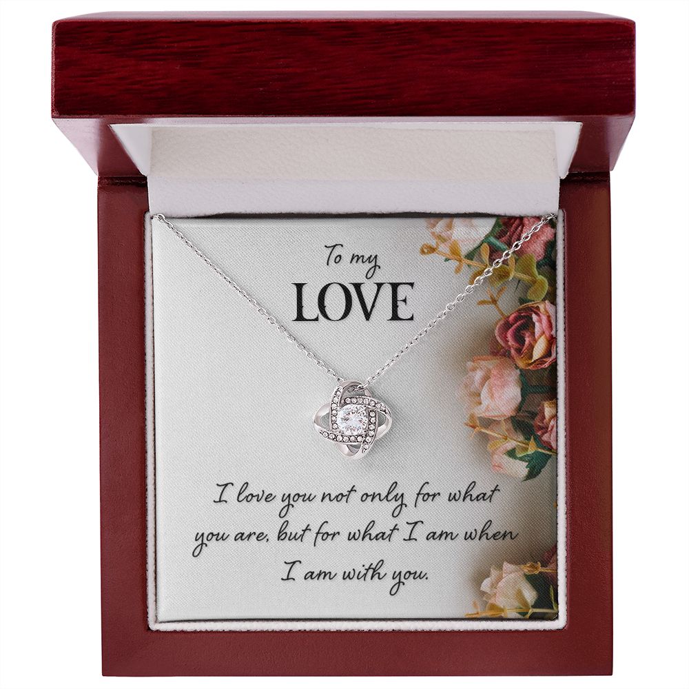 To My Love Necklace I Love You Not Only Gifts For Her Unique Necklaces For Wife From Valentines Day Anniversary Birthday For Her, Love Knot Meaningful Necklace Message Card and Gift Box Styles on Birthday, Christmas, Anniversary Love knot Thang