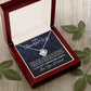 To My Beautiful Wife Necklace From Husband Pendant Jewelry with Message Card and Box Necklaces for Women Valentines Day Happy Anniversary Wedding Present for Birthday Merry Christmas for Wife Love knot Thang