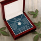 To The Woman Necklace Future Wife Gifts, Promise Necklace For Her, Fiance Gifts For Her, Valentine Birthday Gifts For Future Wife With Message Card Box LED, Soulmate Necklace For Women, To My Wife Necklace Love knot Thang