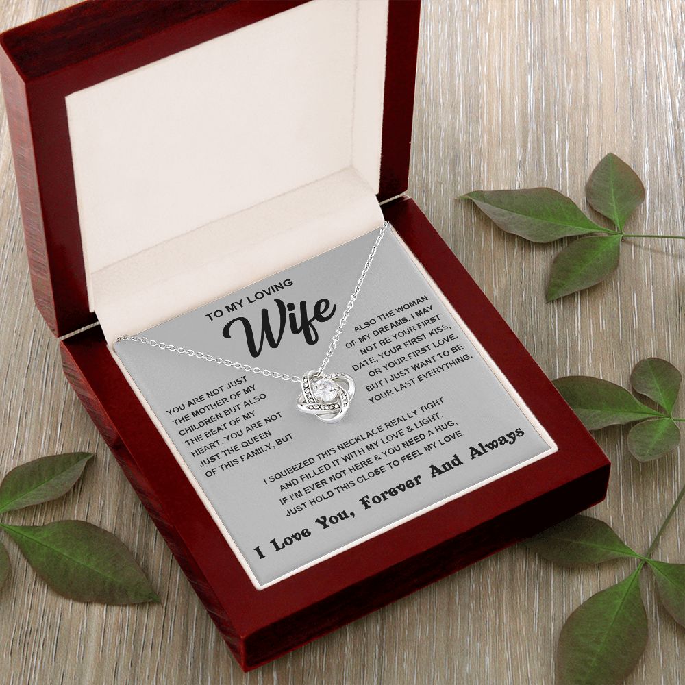 Soulmate Necklace For Women, To My Wife, Soulmate Gifts For Her, Future Wife Necklace, Necklaces For Girlfriend, To My Wife Necklace, Wife Necklace From Husband Necklace Message Card and Gift Box Styles on Birthday, Christmas, Valentine Love knot Thang