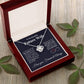 Future Wife Necklace My Last Everything, Promise Necklace For Her, Fiance Gifts For Her, Birthday Gifts For Future Wife With Message Card Box LED, Soulmate Necklace For Women, To My Wife Necklace Love knot Thang