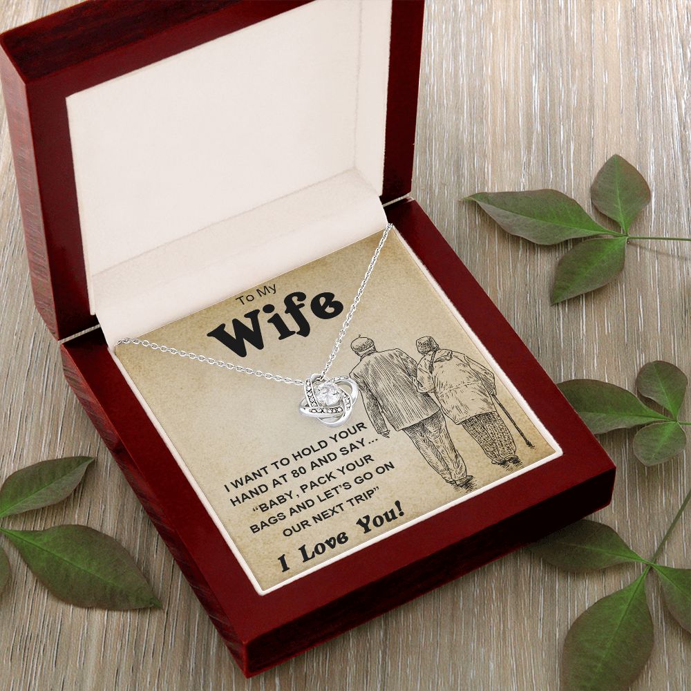 Soulmate Necklace For Women, Soulmate Gifts For Her, Future Wife Necklace, Necklaces Girlfriend, To My Wife Necklace, Wife Necklace From Husband, Necklace Message Card and Gift Box Styles on Birthday, Christmas, Valentine, Anniversary Love knot Thang