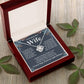 Gifts For Wife Birthday Gifts From Husband Necklace Valentines Days, Necklace for Future Soulmate, Birthday Wedding Jewelry for Wife Necklace Gifts from Husband - Soulmate Gift Necklace with Message Card and Gift Box Love knot Thang