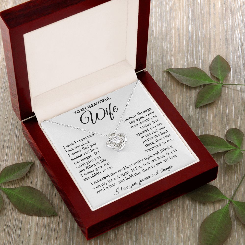 To My Soulmate Necklace Gift for Her, Soulmate Gifts From Husband, Necklaces For Wife From Husband To My Soulmate Necklace Message Card and Necklace Gift Box Gift Box Styles on Birthday, Wedding, Anniversary, Valentine Love knot Thang