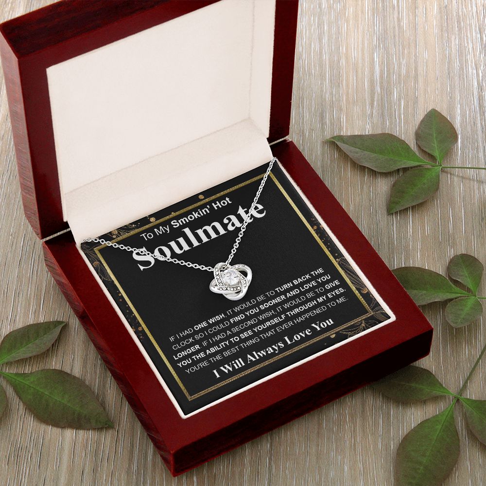 Gifts For Soulmate Birthday Gifts From Husband Necklace Valentines Day, Necklace for Future Soulmate, Valentine Necklace Jewelry for Wife Necklace Gifts from Husband - Soulmate Gift Necklace with Message Card and Gift Box.jpg Love knot Thang
