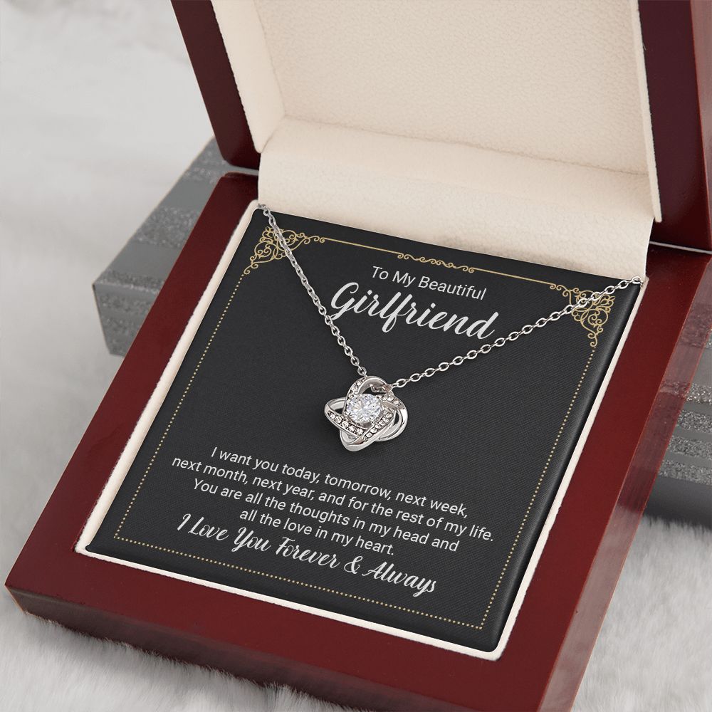 to My Future Wife Necklace, to my Wife, Necklaces For Wife From Husband With, Meaningful Necklace Message Card and Gift Box Styles on Birthday, Christmas, Anniversary  Love knot Thang