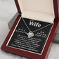 To My Wife Necklace To My Future Wife Necklace Gifts, Promise Necklace For Her, Fiance Gifts For Her, Valentine Gifts For Soulmate From Husband With Message Card Box LED, Soulmate Necklace For Women, To My Wife Necklace Love knot Thang