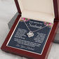 Soulmate Necklace Gifts from Husband, Wedding Anniversary Gifts for Wife from Husband, Wife Birthday Gifts from Husband, To My Wife Necklace Message Card and Necklace Gifts Box Gift Box Styles on Birthday, Wedding, Anniversary, Valentine Love knot Thang
