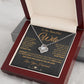 My Beautiful Soulmate Necklace Future Wife Gifts, Promise Necklace For Her, Fiance Gifts For Her, Valentine Gifts For Future Wife With Message Card Box LED, Soulmate Necklace For Women, To My Wife Necklace Love knot Thang