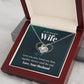 Wife Necklace Gifts From Husband, Wedding Anniversary For Wife From Husband, Wife Birthday From Husband, Necklaces For Wife From Husband, Love Knot Meaningful Necklace Message Card and Gift Box Styles on Birthday, Christmas, Anniversary  Love knot Thang