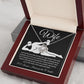 To My Wife Necklace For Women, Funny Gifts For Girlfriend,Valentine Christmas Presents For Girlfriend, Best Birthday Meaningful Gift Ideas For Wife, Women Romantic Jewelry For Her Anniversary Message Card and Gift Box Styles Love knot Thang