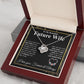 To My Future Wife Necklace My Last Everything, Promise Necklace For Her, Fiance Gifts For Her, Wedding Valentine Gifts For Future Wife With Message Card Box LED, Soulmate Necklace For Women, To My Wife Necklace Love knot Thang