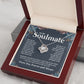 Couples Gifts Necklace To My Soulmate Necklace Anniversary Valentine Jewelry Romantic Gifts For My Wife Pendant Jewelry with Message Card and Box Necklaces for Women Valentines Day Happy Anniversary Wedding Present Love knot Thang