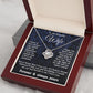 Gifts for Wife Necklace from Husband, Gifts for Wife from Husband, Wedding Gifts for Her Gifts Soulmate Message Card and Necklace Gift Box Gift Box Styles on Birthday, Wedding, Anniversary, Valentine Love knot Thang