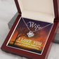 Birthday For Wife, Love Necklace Gifts For Wife From Husband, To My Soulmate Necklace For Women, To My Wife Necklace Wedding Anniversary, Love Knot Meaningful Necklace Message Card and Gift Box Styles on Birthday, Christmas, Anniversary Love knot Thang