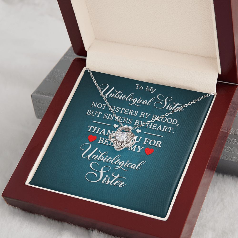 Wife Necklace Gifts From Husband, Wedding Anniversary Jewelry For Wife From Husband, Wife Birthday Gifts From Husband, To My Unbiological Sister Message Card and Gift Box styles On Birthday, Christmas, Anniversary Love knot Thang