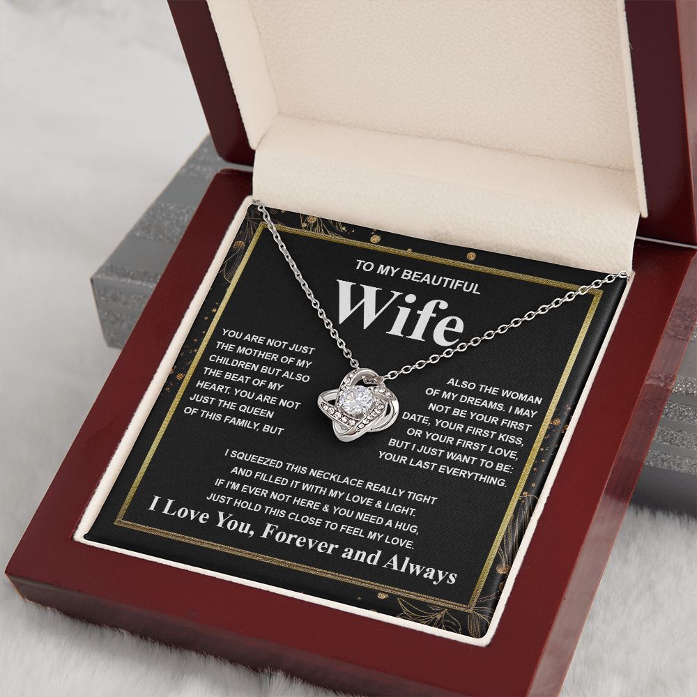 Gifts For Wife Birthday Gifts From Husband Necklace Valentines Days, Necklace for Future Soulmate, Valentine Wedding Jewelry for Wife Necklace Gifts from Husband - Soulmate Gift Necklace with Message Card and Gift Box Love knot Thang