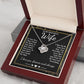 To My Beautiful Wife Necklace Gift, Soulmate for Wife Valentine Gifts from Husband, Wedding for Women, Soulmate Gifts, Message Card and Necklace Gifts Box Gift Box Styles on Birthday, Wedding, Anniversary, Valentine Love knot Thang