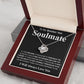 Gifts For Soulmate Birthday Gifts From Husband Necklace Valentines Day, Necklace for Future Soulmate, Valentine Anniversary Jewelry for Wife Necklace Gifts from Husband - Soulmate Gift Necklace with Message Card and Gift Box Love knot Thang