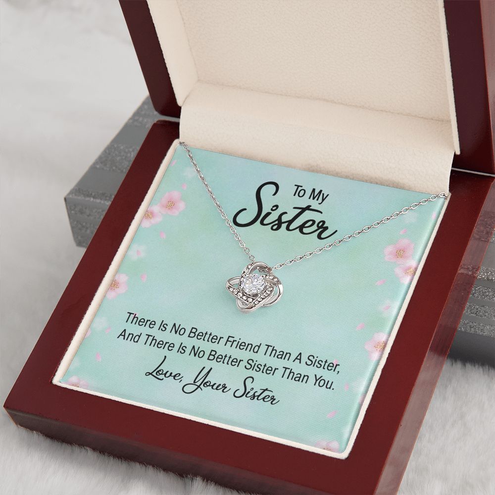 Couples Gifts, To My Sister Necklace Gifts From Husband, Wedding Anniversary Jewelry For Wife From Husband, Wife Birthday From Husband, To My Soulmate Message Card and Gift Box styles On Birthday, Christmas, Anniversary  Love knot Thang
